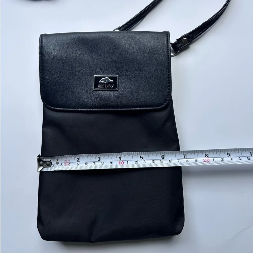 Roots Black Crossbody Travel Purse Bag